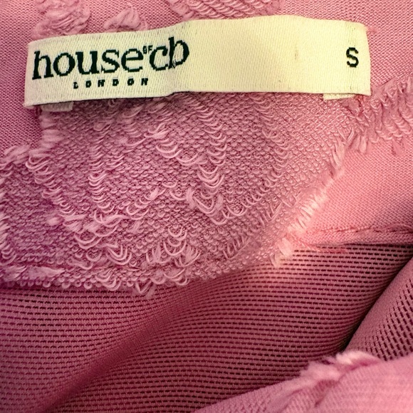 House of CB Cesca Rose Pink Floral Corset Maxi Dress Prom Wedding Guest XS/S